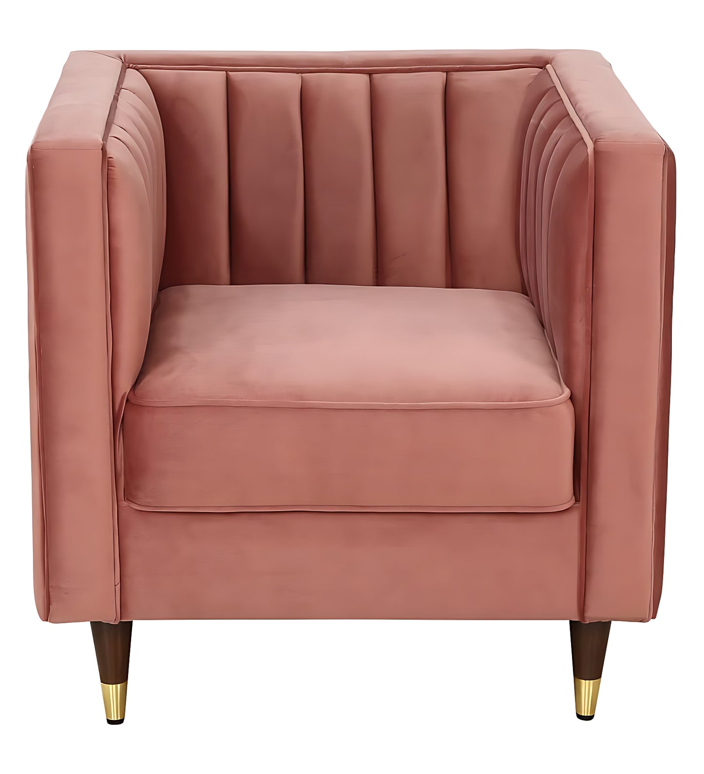 Oxtem Single Seater Fabric Sofa (Pink),Pre-Assembled)