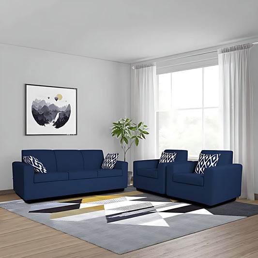 Oxtem 5 Seater  Fabric Sofa Set 3 + 1 + 1 ,Pre-Assembled
